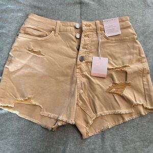 Women's LC Lauren Conrad Faded Yellow Distressed Shorts